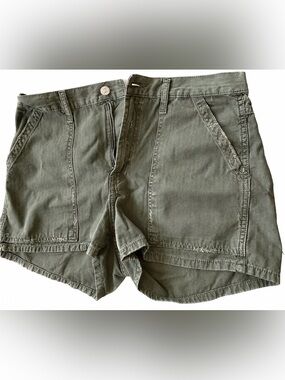 ZARA NWOT Olive Green Cargo High-Waist Women's Shorts